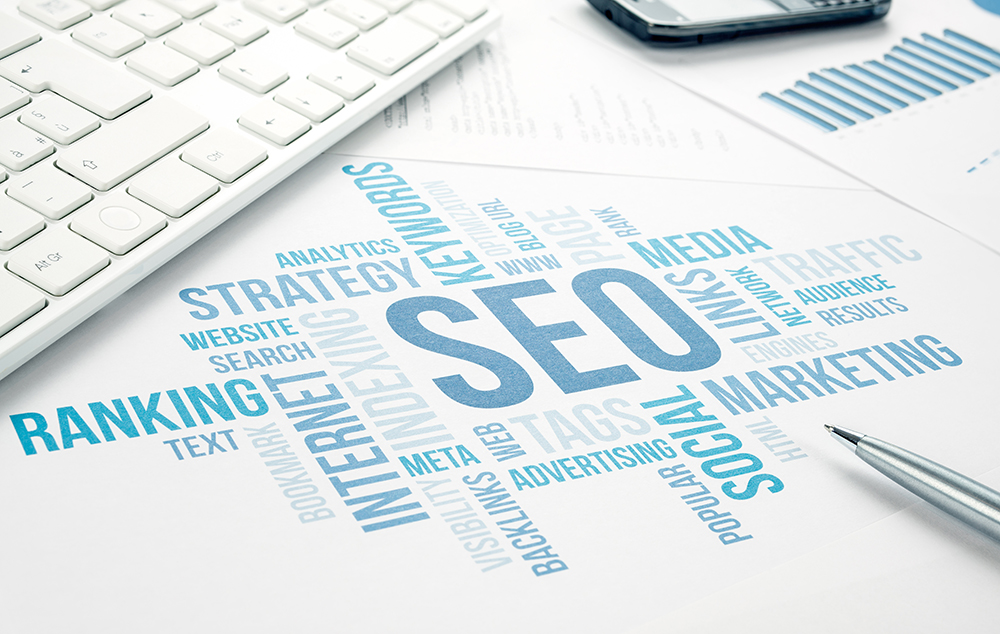 Image of a SEO design on paper